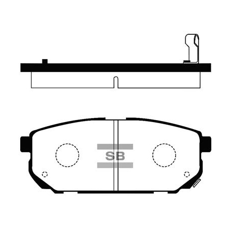 Колодки тормозные дисковые комплект HI-Q Sangsin Brake - SP1154 - изображение №1 SP1154