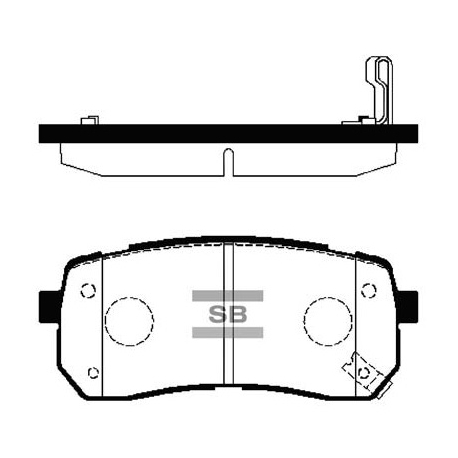 Колодки тормозные дисковые комплект HI-Q Sangsin Brake - SP1192 - изображение №1 SP1192