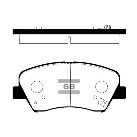 Колодки тормозные дисковые комплект HI-Q Sangsin Brake - SP1400 - изображение №1 SP1400