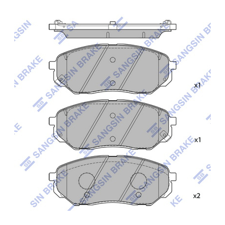 Колодки тормозные дисковые комплект HI-Q Sangsin Brake - SP1690 - изображение №1 SP1690