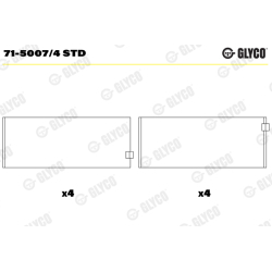 Вкладыши шатунные GLYCO