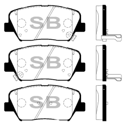 Колодки гальмівні дискові комплект HI-Q Sangsin Brake