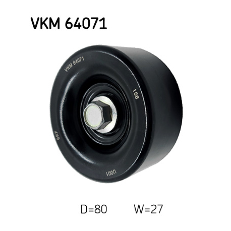Ролик паразитный (ведущий) поликлинового ремня SKF - VKM 64071 - изображение №1 VKM 64071