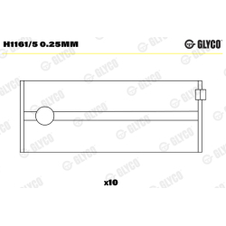 Подшипник коленвала GLYCO
