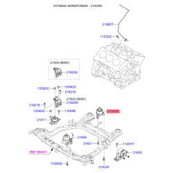 Подушка двигателя задняя 21930-2B500 Mobis