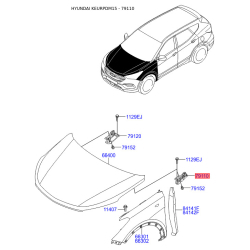 Петля капота левая 79110-2W000 Mobis