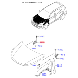 Петля капота правая 79120-2W000 Mobis