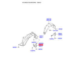Брызговик передний правый 86860-2B010 Mobis