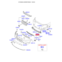 Фара противотуманная правая 92202-2B000 Mobis