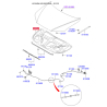 Шумоізоляція (теплоізоляція) капота 81125-2B010 Mobis - 811252B010 - схема з каталогу 81125, KEURPCM06
