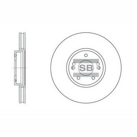 Диск тормозной HI-Q Sangsin Brake - SD1053 - изображение №1 SD1053