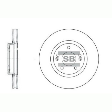 Диск тормозной HI-Q Sangsin Brake - SD1055 - изображение №1 SD1055