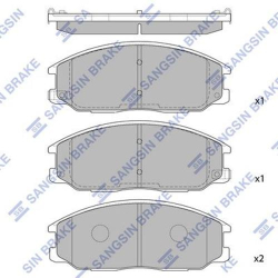 Колодки гальмівні дискові комплект HI-Q Sangsin Brake