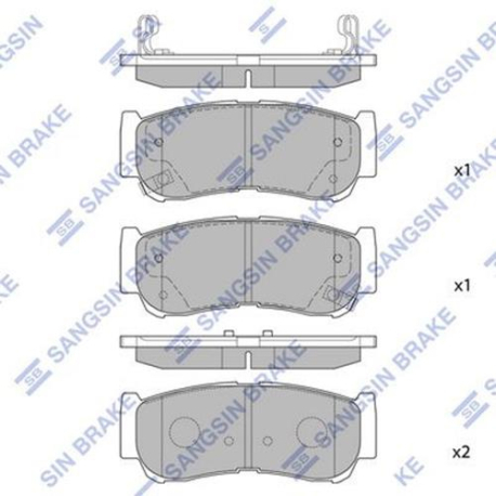 Колодки тормозные дисковые комплект HI-Q Sangsin Brake - SP1178 - изображение №1 SP1178