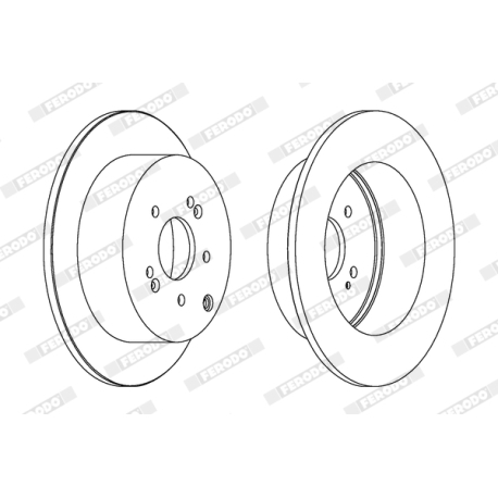 Диск тормозной задний Ferodo - DDF1671C - изображение №1 DDF1671C