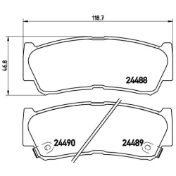 Колодки тормозные дисковые комплект Brembo