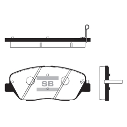 Колодки тормозные дисковые комплект HI-Q Sangsin Brake