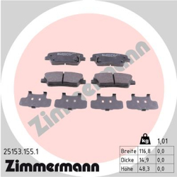 Колодки тормозные дисковые комплект Zimmermann