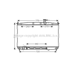 Радиатор охлаждения двигателя AVA QUALITY COOLING