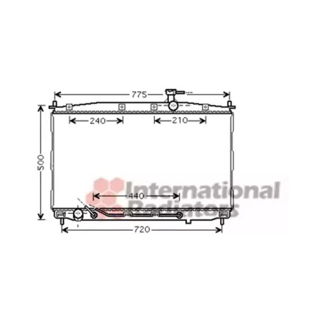 Радиатор охлаждения двигателя Van Wezel VZ 82002174. Фото 1 VZ 82002174