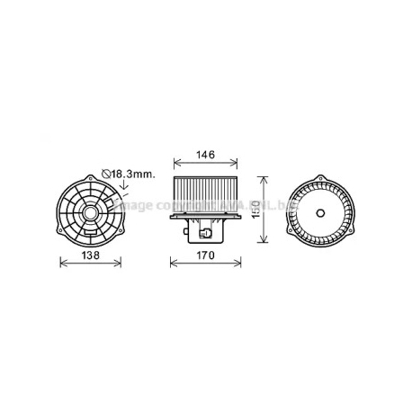 Электродвигатель, вентиляция салона AVA QUALITY COOLING HY8556. Фото 1 HY8556
