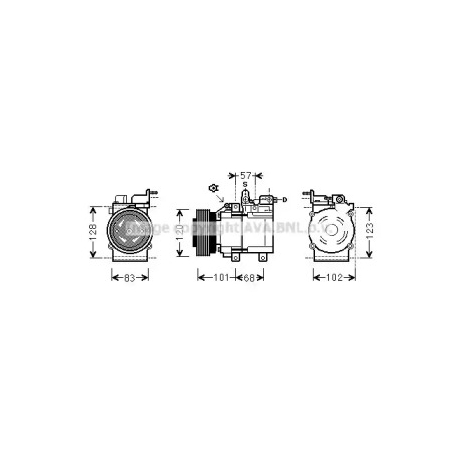 Компрессор кондиционера AVA QUALITY COOLING HYAK123. Фото 1 HYAK123