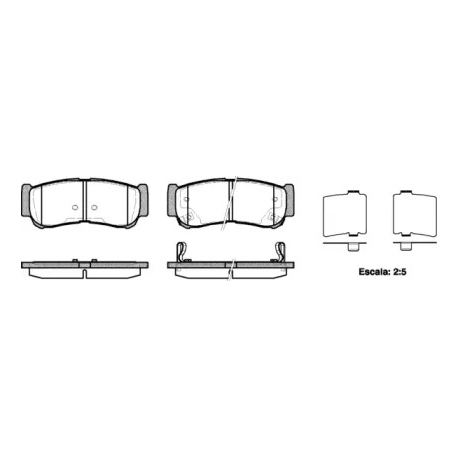 Колодки тормозные дисковые комплект задние ROADHOUSE RH 21239.02. Фото 1 RH 21239.02