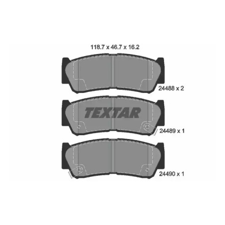 Колодки тормозные дисковые комплект Textar TX 2448801. Фото 1 TX 2448801