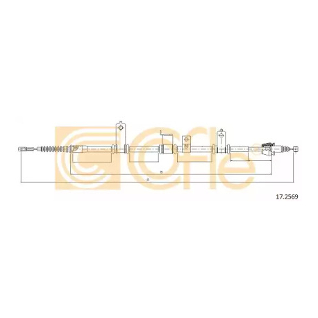 Трос стояночной тормозной системы COFLE CL 17.2569. Фото 1 CL 17.2569