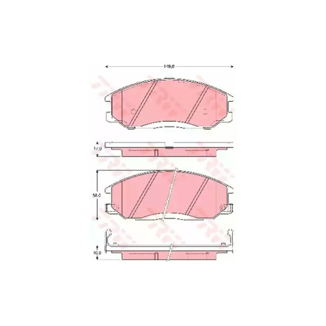 Колодки тормозные дисковые комплект TRW GDB3257. Фото 1 GDB3257