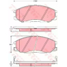 Колодки тормозные дисковые комплект TRW GDB3257. Фото 1