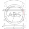 Колодки тормозные дисковые комплект A.B.S. ABS 37242. Фото 1