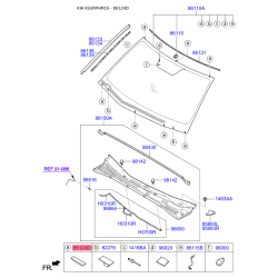 Накладка лобового та заднього скла 86127-1J000 Mobis