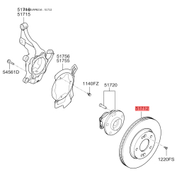 Диск тормозной S5171-22L500 Mobis
