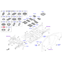 Упор (отбойник) крышки багажника 84143-3X000 Mobis