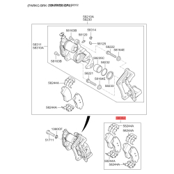 Колодки тормозные дисковые комплект S5830-2A2A30E Mobis