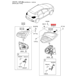 Фонарь задний левый 92401-A2000 Mobis