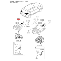 Фонарь задний правый 92404-A2000 Mobis