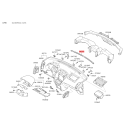 Накладка панели прибров (торпеды) левая 97355-1H005EQ Mobis
