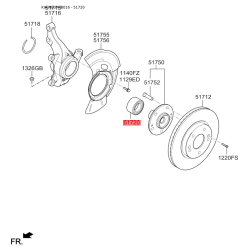 Подшипник ступицы колеса комплект S5172-00Q000 Mobis