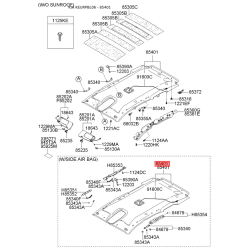 Обивка крышки 85328-3E001FC Mobis