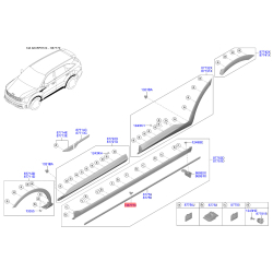 Крепления подкрылка и брызговика 87756-2W000 Mobis
