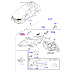 Крепление фары, освещение правое 92141-2P500 Mobis