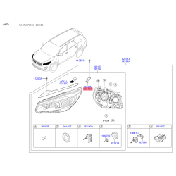 Кріплення фари праве 92142-C5000 Mobis