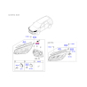 Крепление фары левое 92132-C5500 Mobis - 92132C5500 - схема с каталога 86330M, KRUSPC518