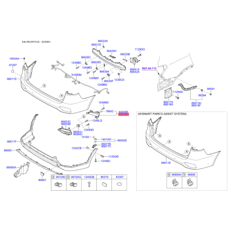Фонарь задний правый 92406-C5510 Mobis - 92406C5510 - схема с каталога 92406H, KRUSPC518 92406C5510