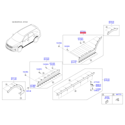 Обшивка порога права 87732-C5200 Mobis