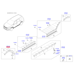 Обшивка (подкрылок), колесная ниша правая 87712-C5000 Mobis