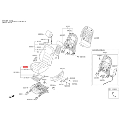 Каркас сиденья левый 88160-C5PG1C58 Mobis