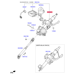 Рулевая колонка без мотора электроусилителя 56390-C5200 Mobis